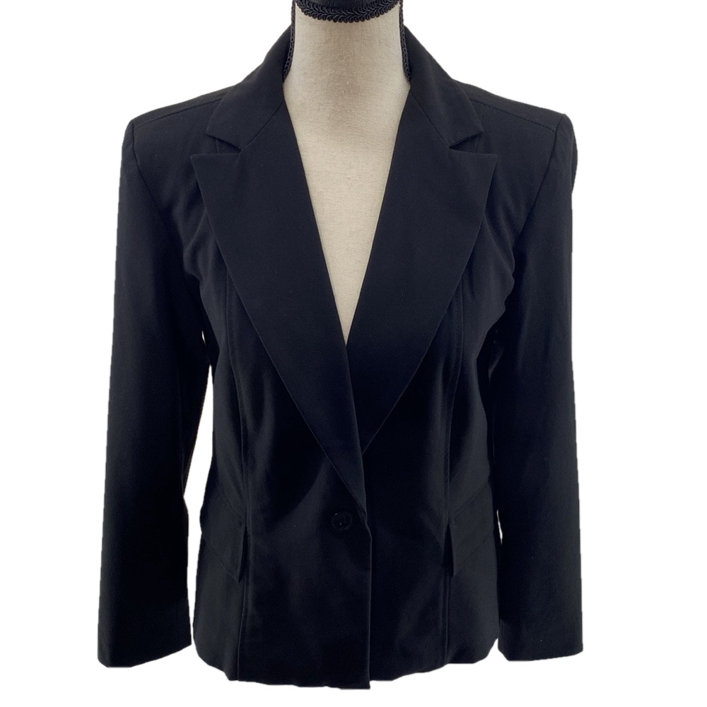 GEORGE—Women’s Fully Lined Dressy Black Blazer w/One Button Front Closure—Sz 4